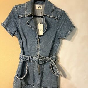 Denim romper